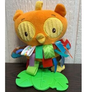 Taggies Whoo Loves You Owl Plush Lovey Baby Rattle Multicolor Stuffed Animal Toy